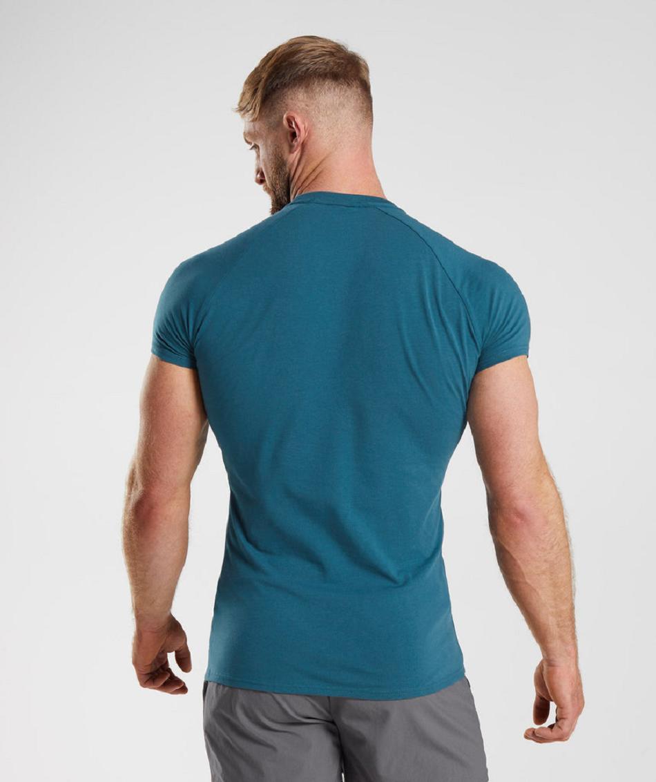 T Shirts Gymshark Apollo Hombre Azules | CO 3373UZG